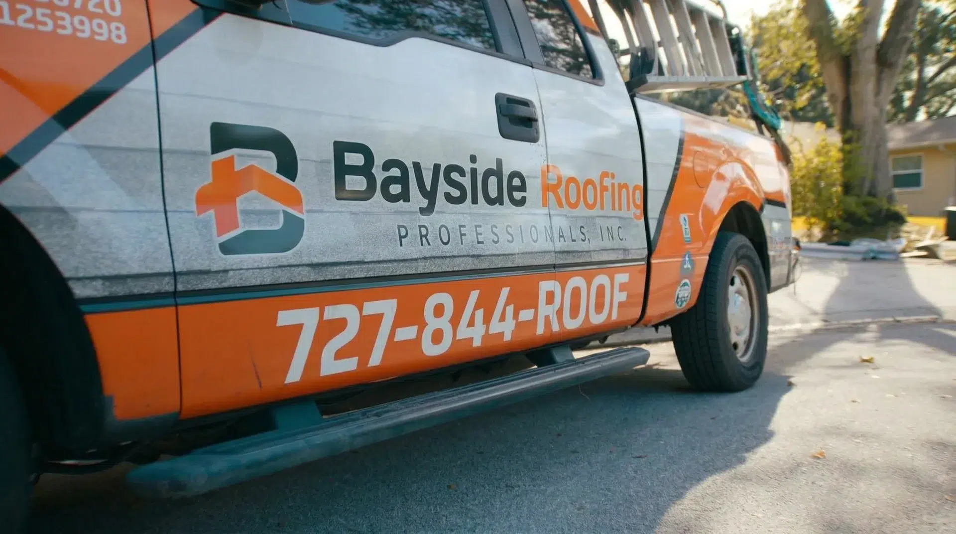 Bayside Roofing Pros work truck